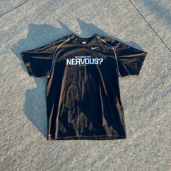 Nike “Do I Make You Nervous” Athletic Tee Shirt - Picture 2 of 7